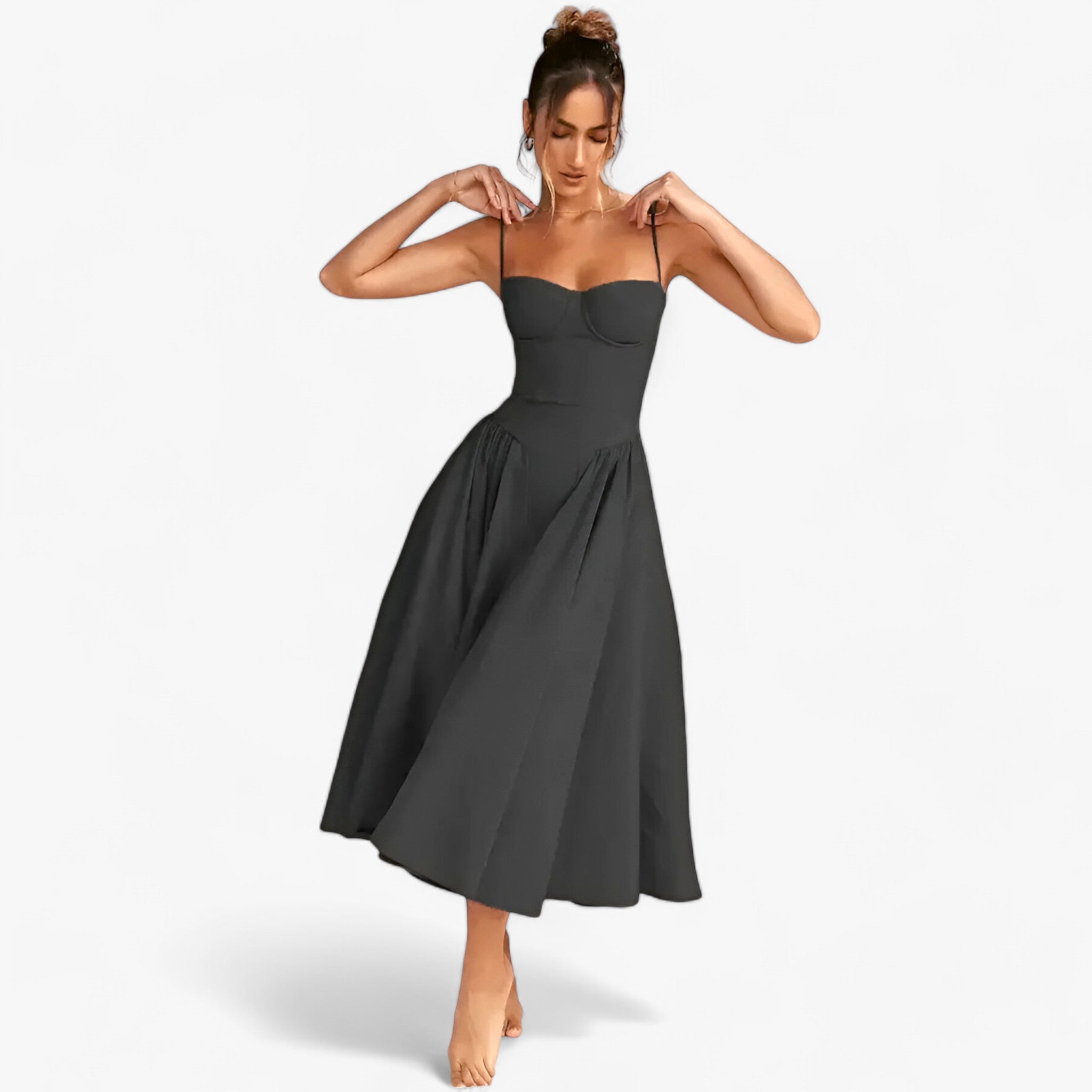 Solana | Abito con corsetto - Eleganza senza tempo - Nero - Complete Outfit - Concept Palermo
