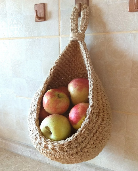 Cestini appesi da parete per frutta e verdura - - basket fruit basket home kitchen organizer - Concept Palermo