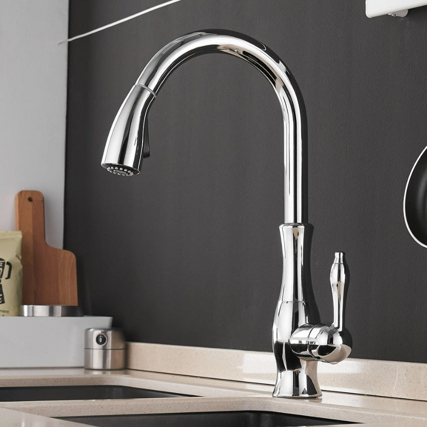 Selkie - Rubinetto da cucina a scomparsa - Cromo - elegant faucets Faucets Kitchen Kitchen Faucets kitchen tap Retractable faucet - Concept Palermo