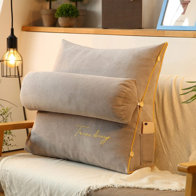 Cuscino da Letto - Cuscino di Schienale Triangolare - Grigio chiaro - new_for_google Zeer gewild-tag - Concept Palermo