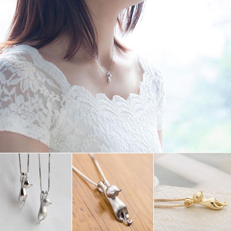 Collana bellissima con ciondolo a forma di gatto - - NECKLACES Necklaces for Women - Concept Palermo
