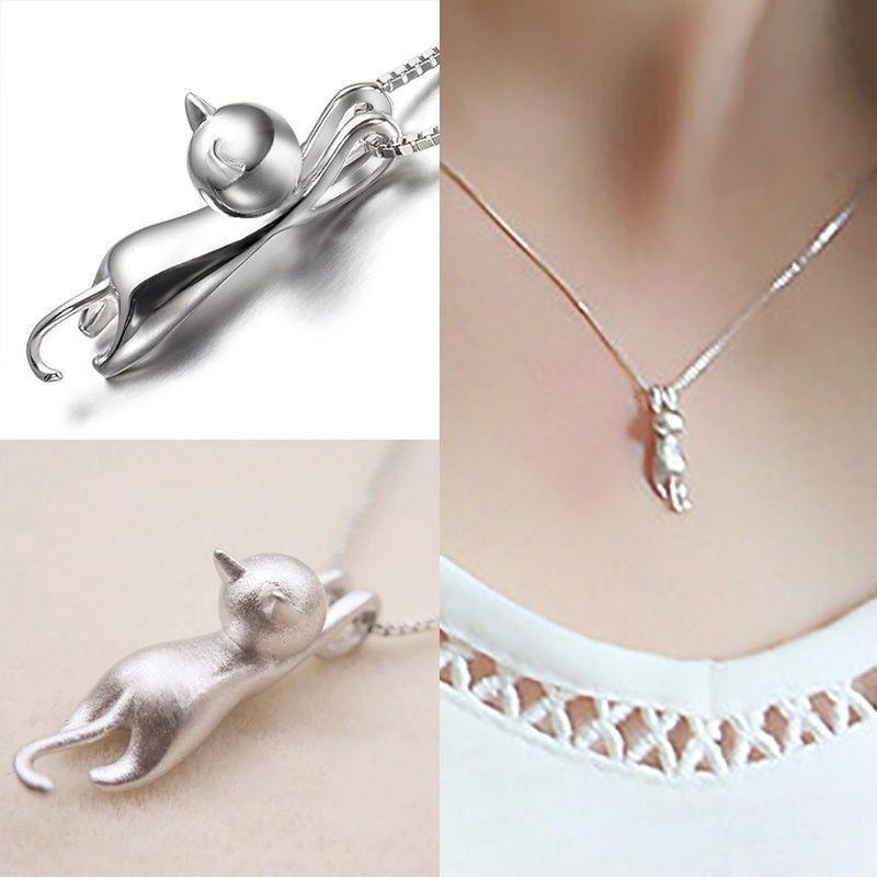 Collana bellissima con ciondolo a forma di gatto - - NECKLACES Necklaces for Women - Concept Palermo