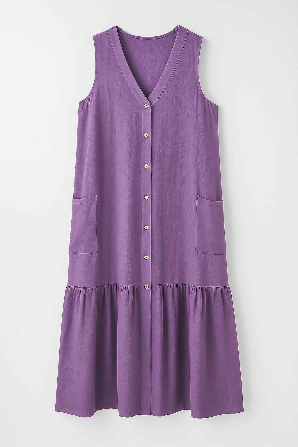 Royce | Abito da spiaggia senza maniche in tessuto fluido - Viola - cute summer dress fashion fashion style: summer Frauen Kleider SUMMER summer dress - Concept Palermo