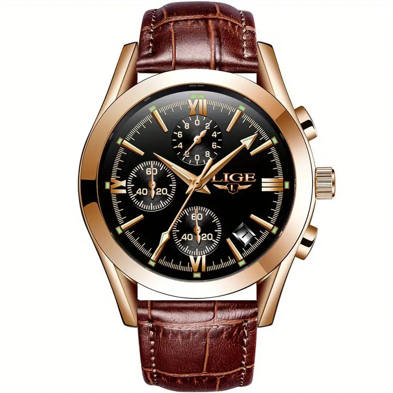 QuartzWatch™ - Orologio militare di lusso - Oro rosa nero - watches WATCHES FOR MEN - Concept Palermo