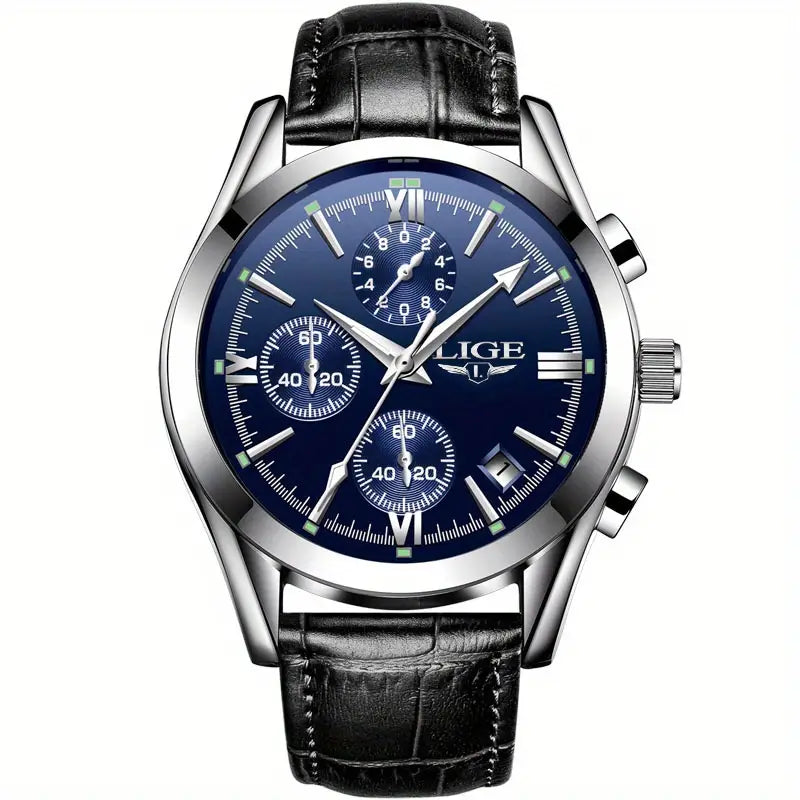 QuartzWatch™ - Orologio militare di lusso - Argento Blu - watches WATCHES FOR MEN - Concept Palermo