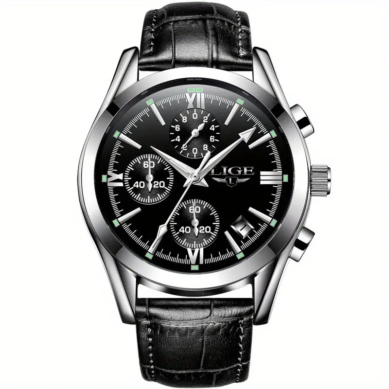QuartzWatch™ - Orologio militare di lusso - Nero argento - watches WATCHES FOR MEN - Concept Palermo