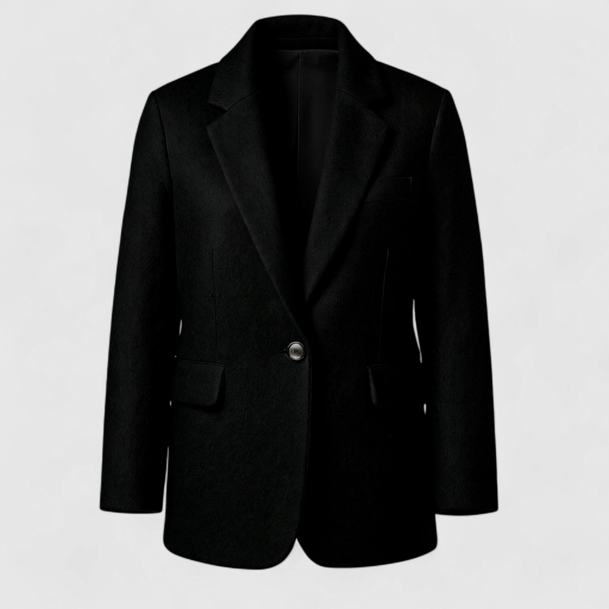Idalia | Giacca Elegante - Nero - abbigliamento autunnale giacca casual giacca con bottoni giacca con rever giacca elegante giacca in tweed unisex giacca invernale giacca lavabile giacca morbida giacca versatile - Concept Palermo