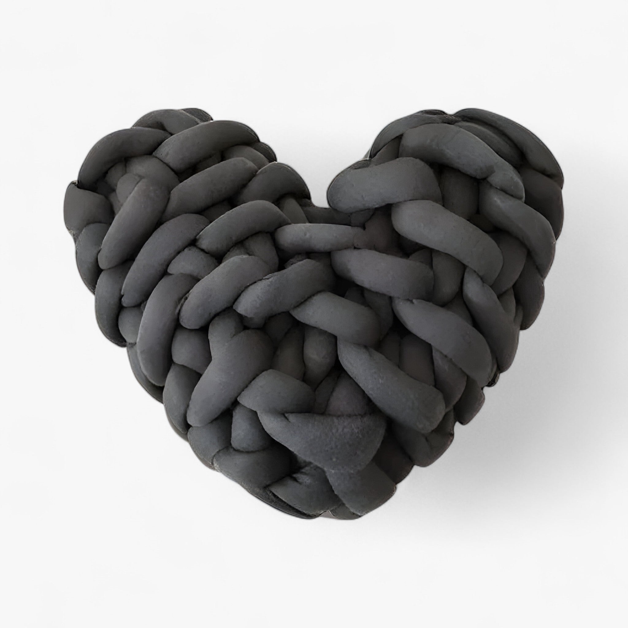 Heartpillow | Cuscino a forma di cuore in maglia grossa per una casa accogliente - Grigio - Cotton Pillow cute pillow Decoration Pillow dekoration Fluffy pillow Heart pillow Heart-Shaped Pillow Love Pillow throw pillow case Warm and Cozy Warm Hug - Concept Palermo