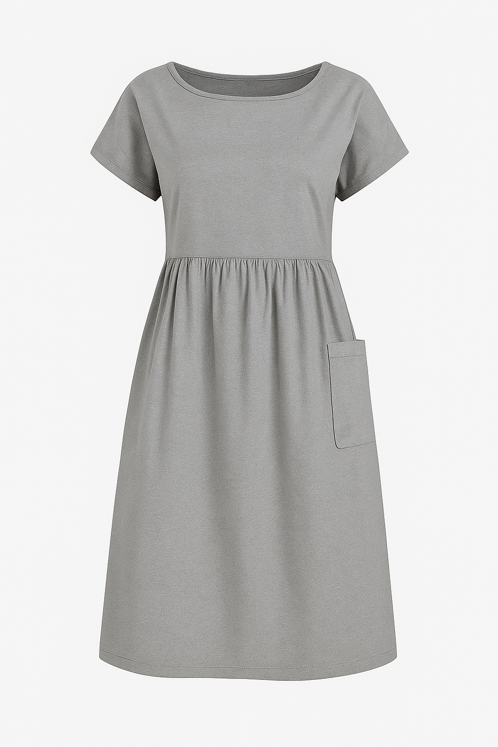 Eustasia | Vestito estivo casual con tasche - Grigio - cute summer dress Dresses female dress - Concept Palermo