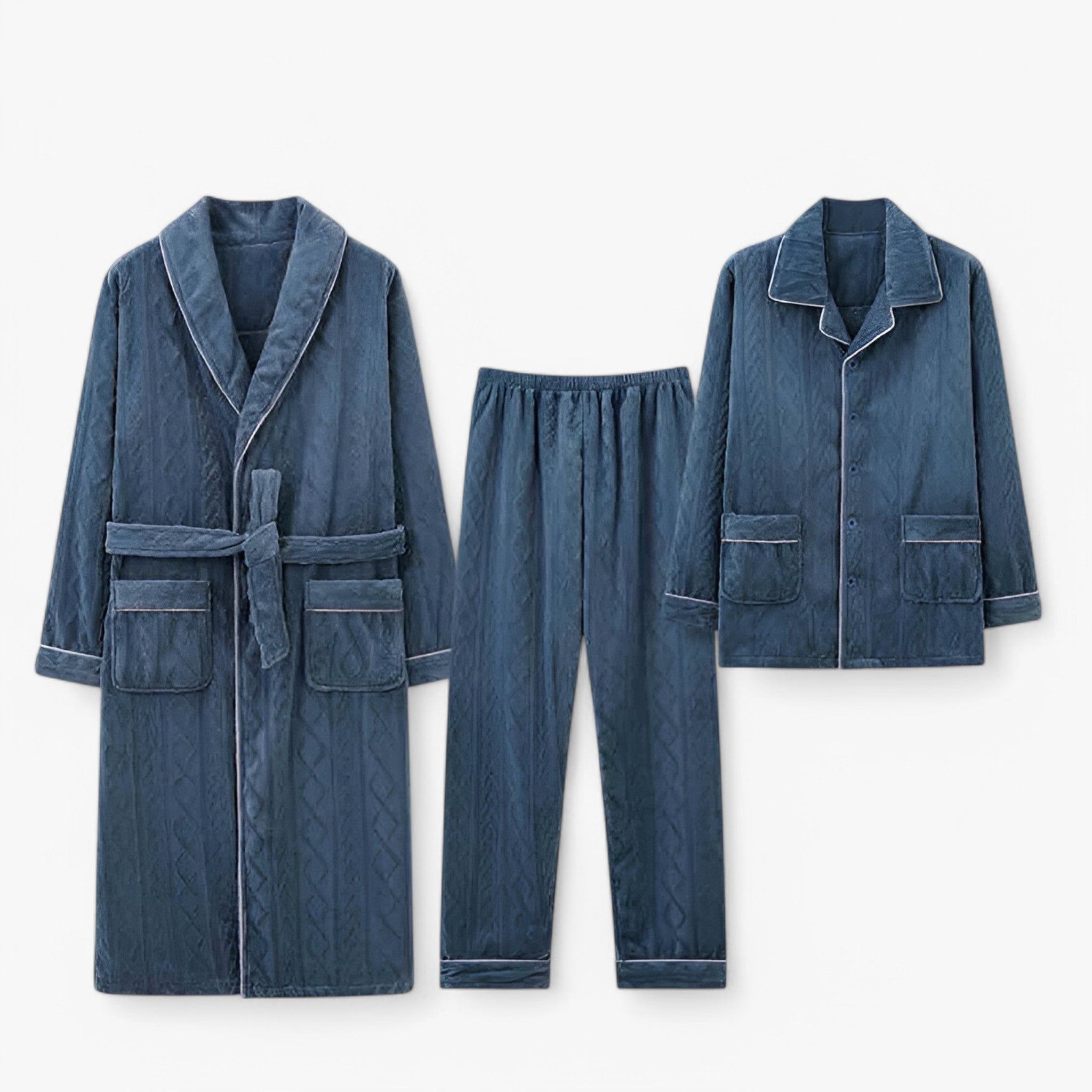 Isabella | Completo Loungewear in Velluto - Blu chiaro - - Concept Palermo