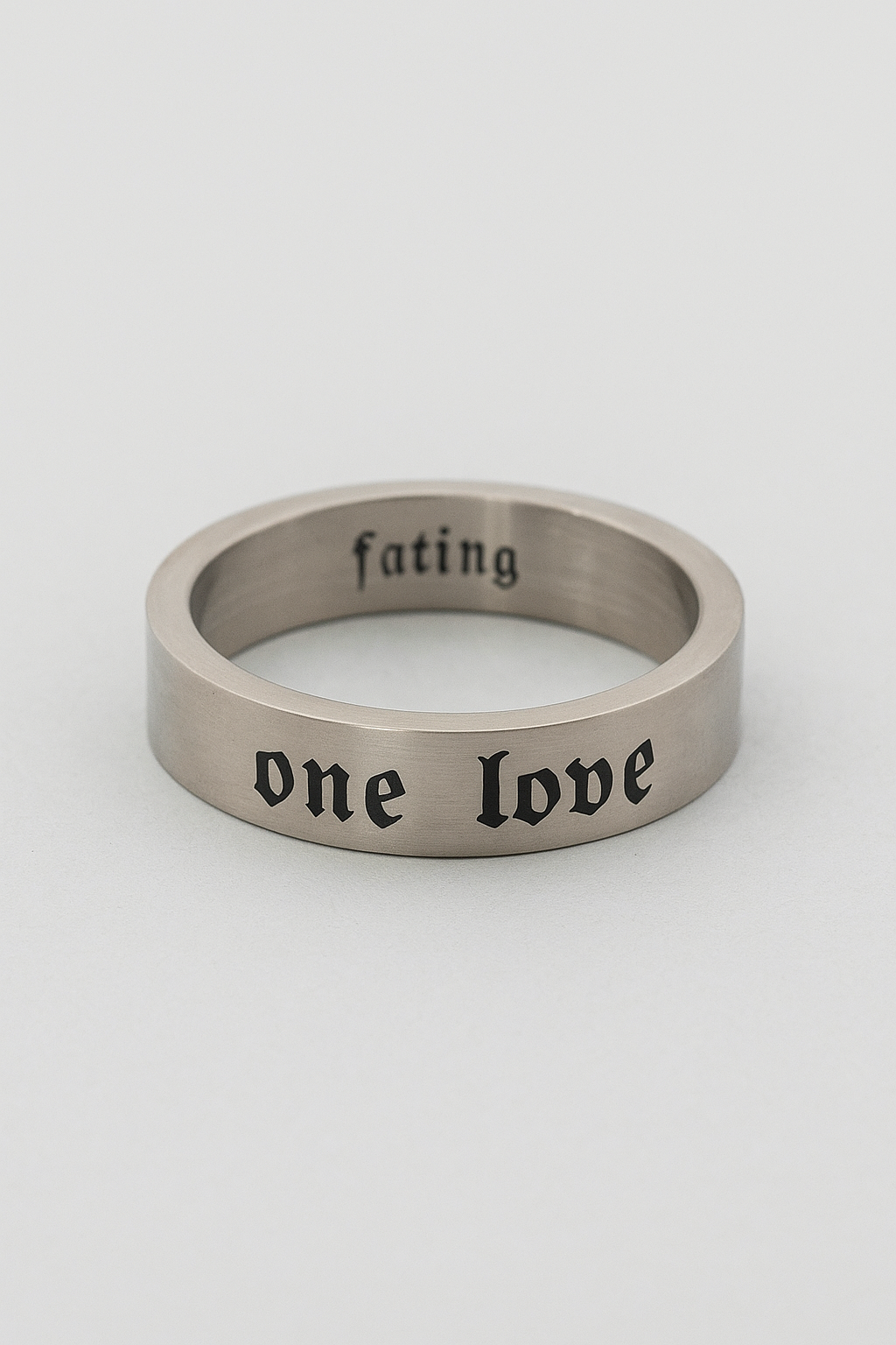 One Love | Anello in acciaio inossidabile con incisione - 21 - couple ring Ring women ring - Concept Palermo