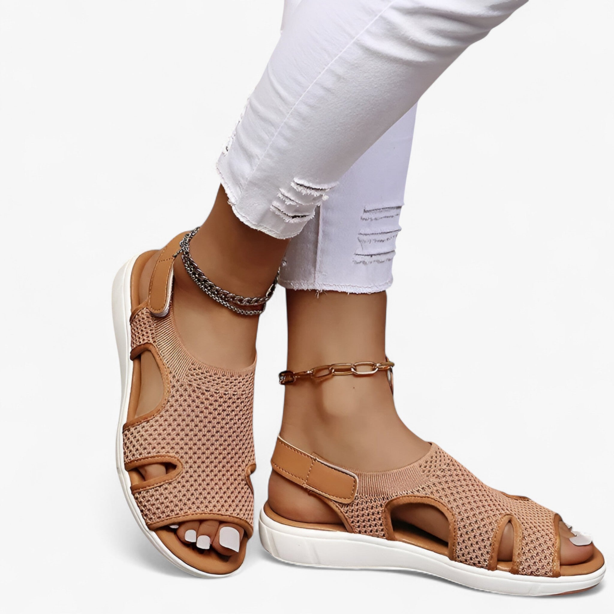 Nova | Sandali estivi in maglia traforata - Alla moda e comodi