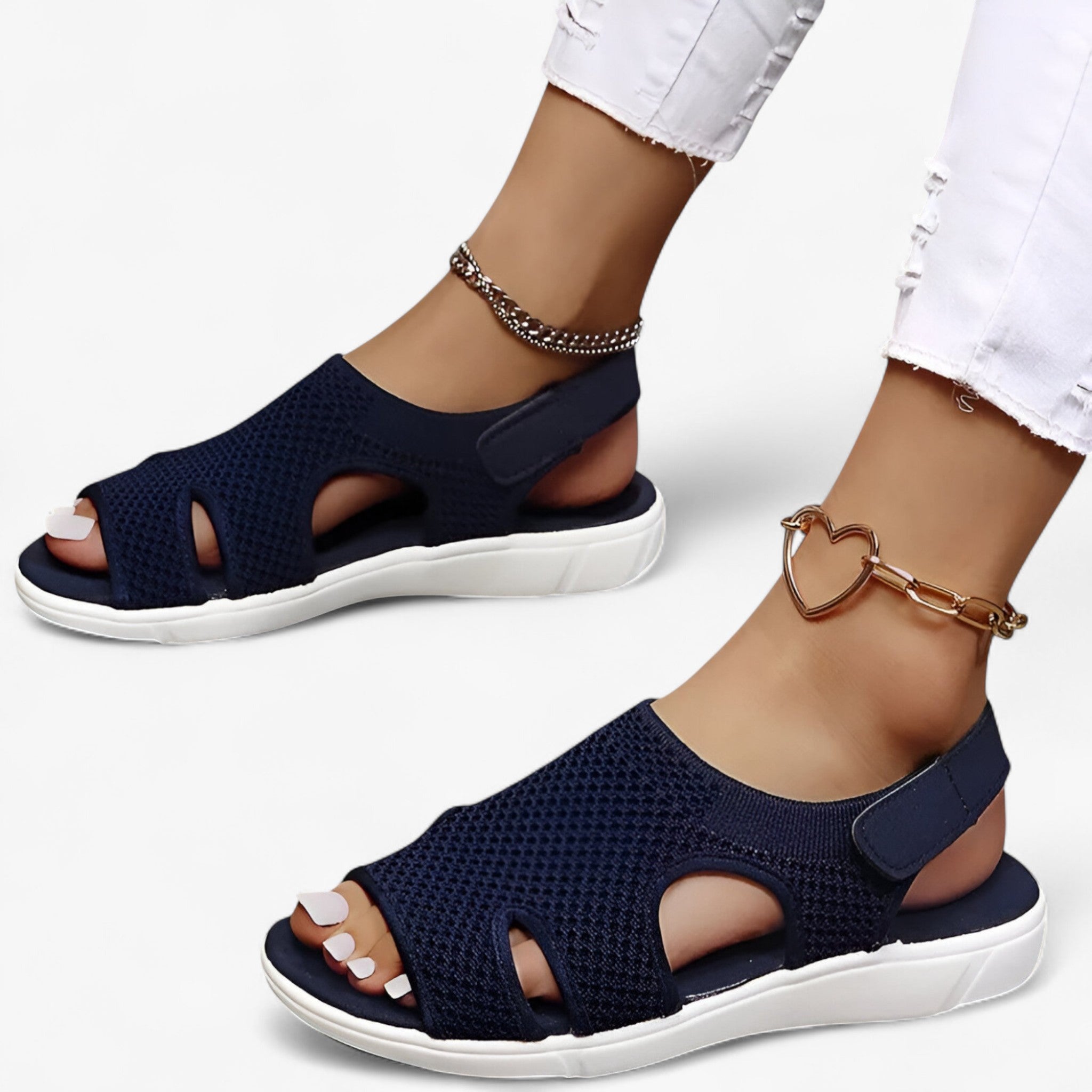 Nova | Sandali estivi in maglia traforata - Alla moda e comodi