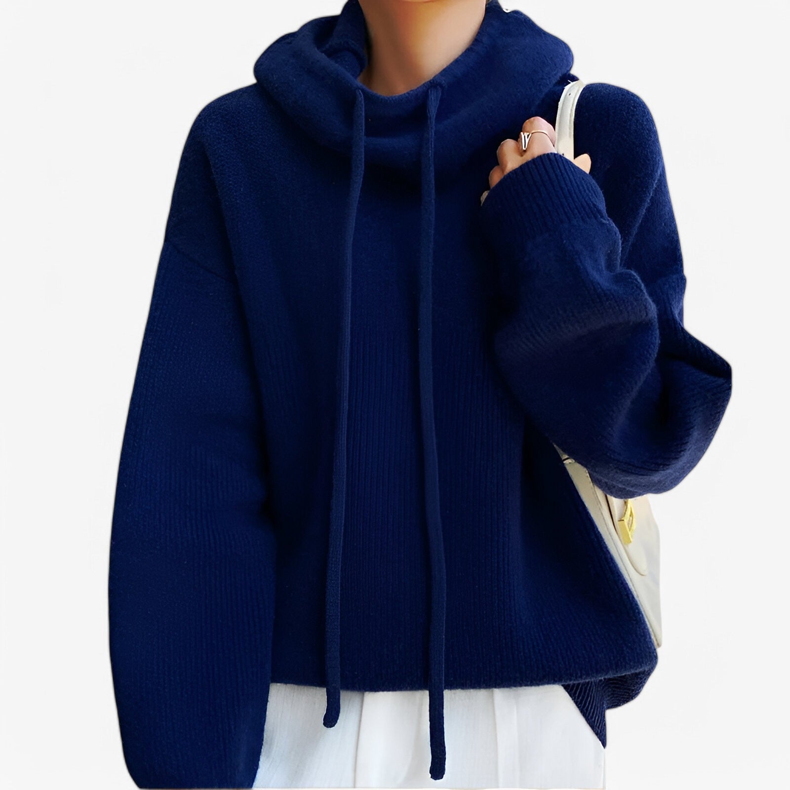 Irene | Maglione a collo alto - Elegante e accogliente - Blu - Bestverkocht Dames Sale Tops - Concept Palermo