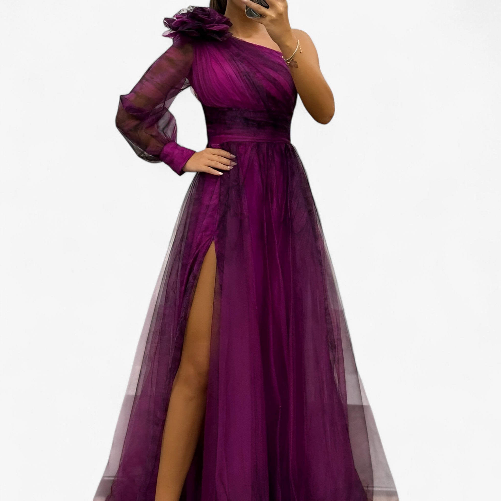Alma | Maxi abito - Elegante e unico - Lilla - - Concept Palermo