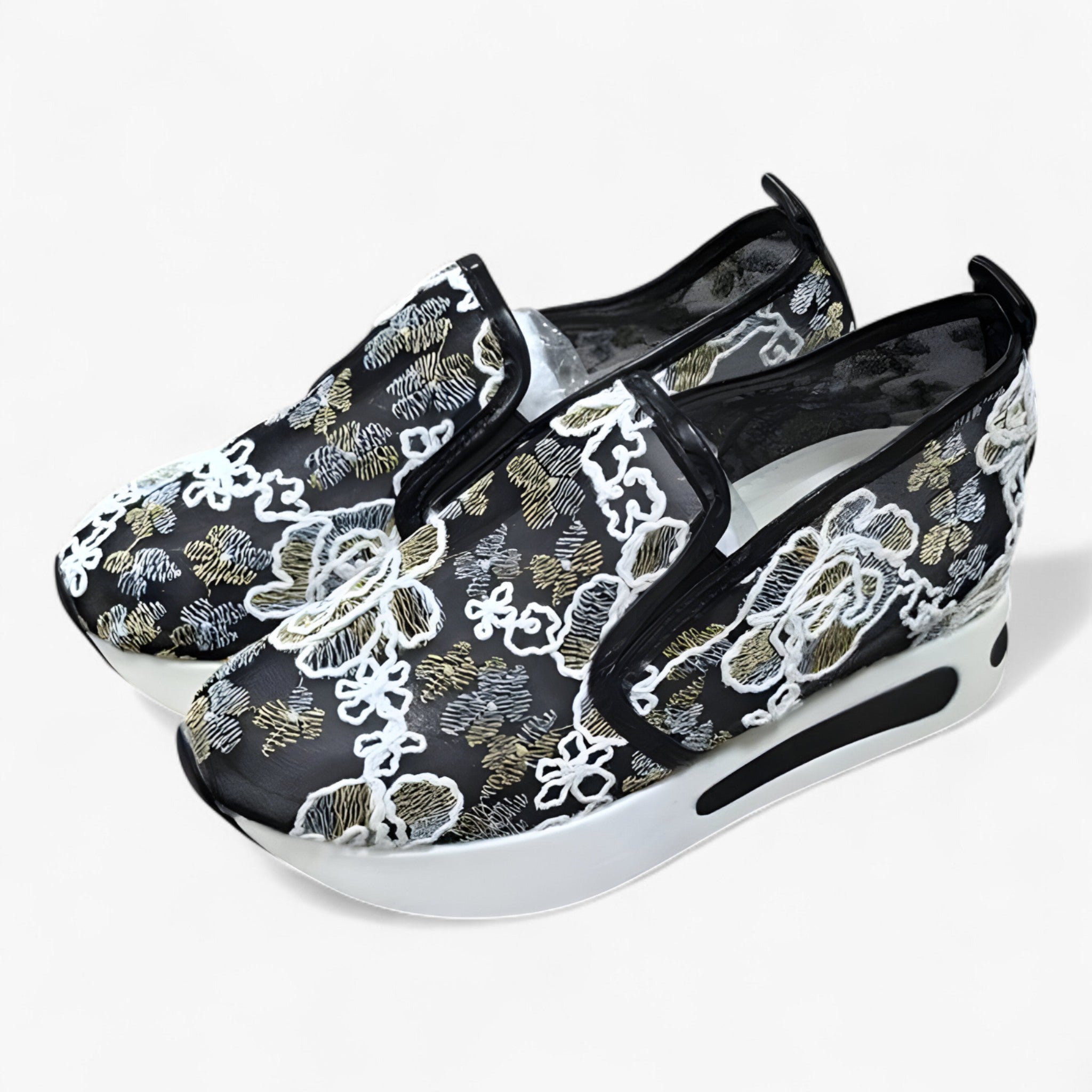 Emma | Scarpe ricamate – Eleganti e comode - Colore Nero Nr. 2 - - Concept Palermo