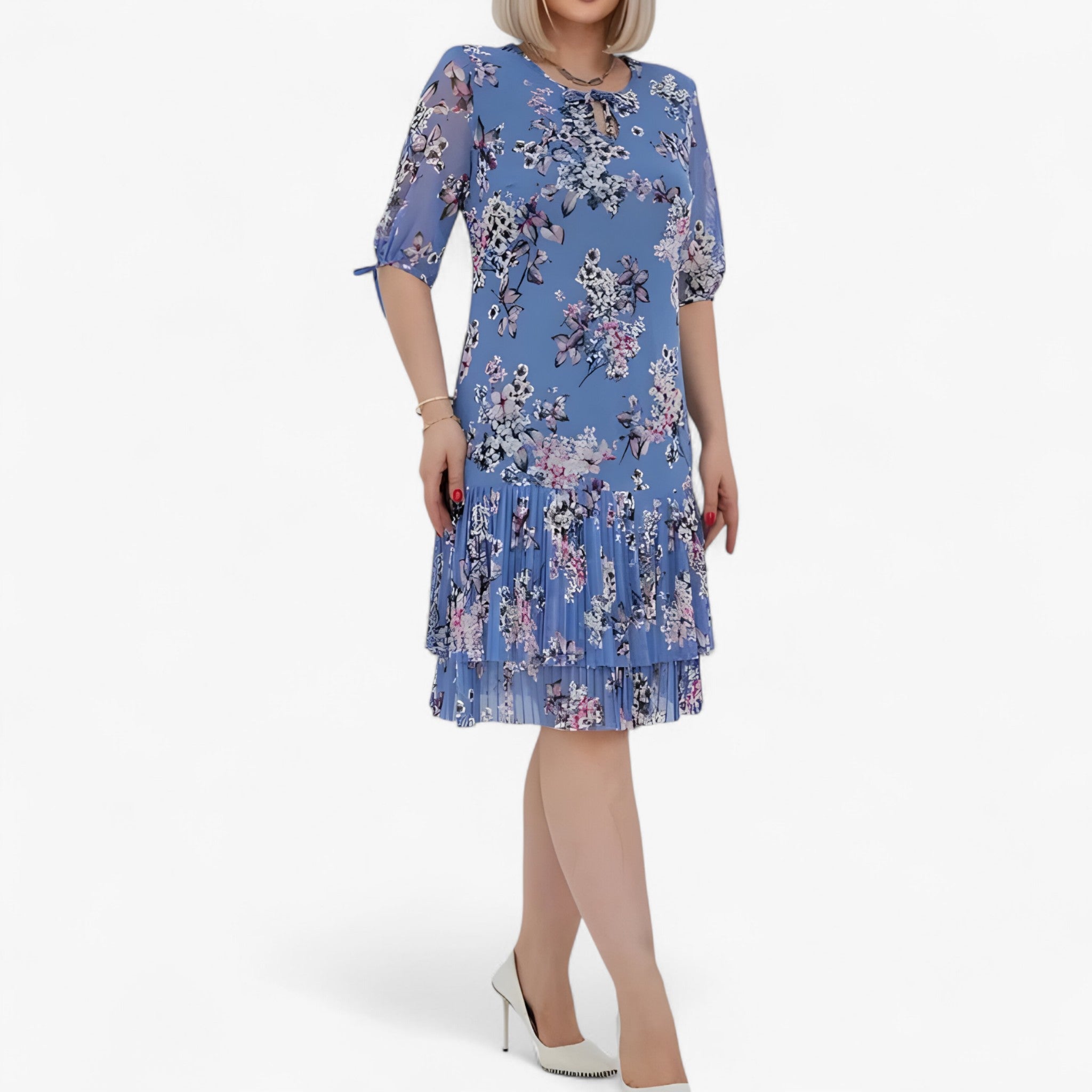 Lucie | Vestito lungo plissettato femminile