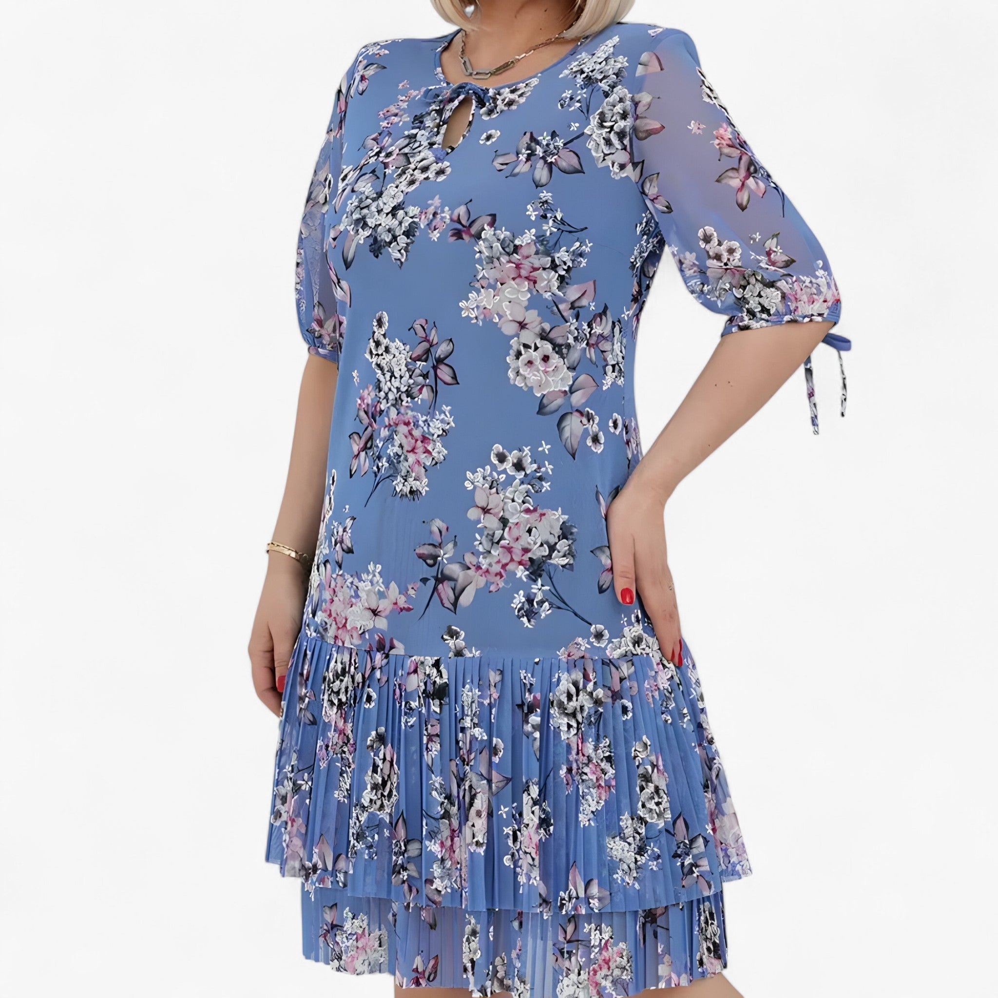 Lucie | Vestito lungo plissettato femminile