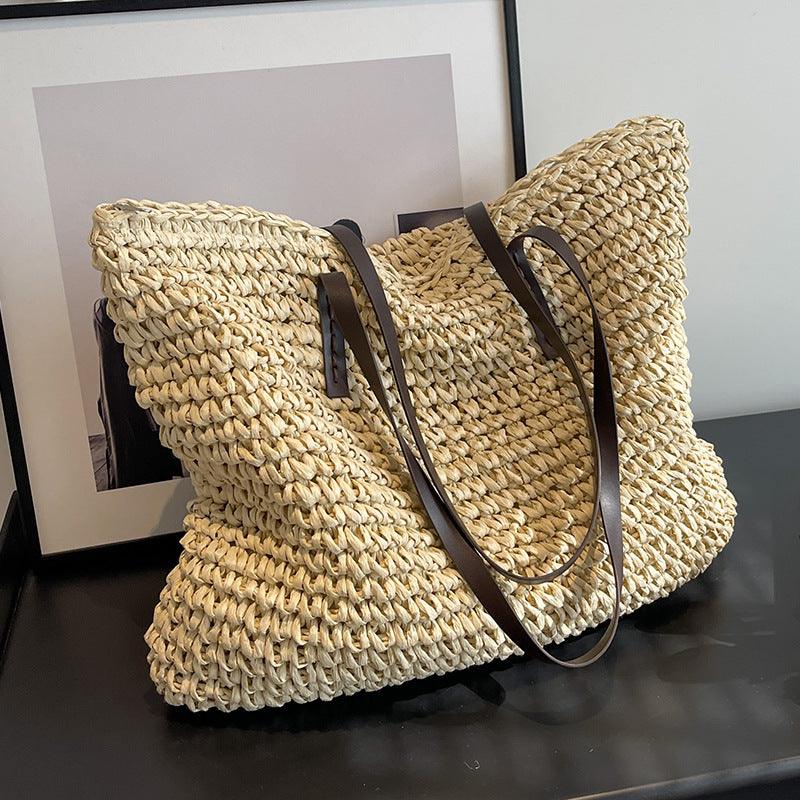 Borsa di paglia™ - Borsa da spiaggia estiva bohémien fatta a mano - Beige - Old (Google) old_google Onmisbaar-tag - Concept Palermo