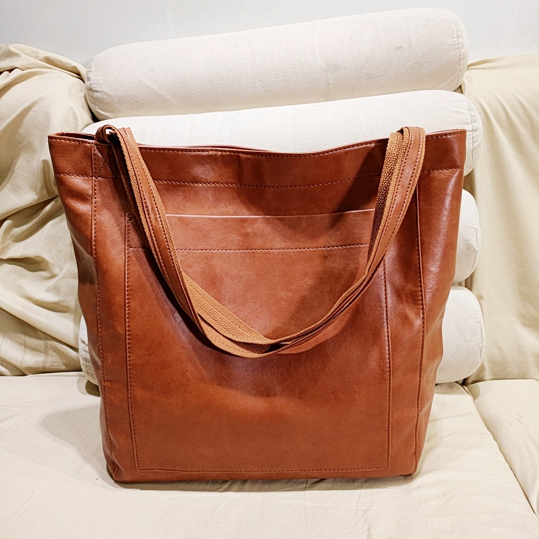 Nova - Borsa in pelle con chiusura a bottone e spazio extra - - Acc new_for_google_may Sale Womenbags - Concept Palermo
