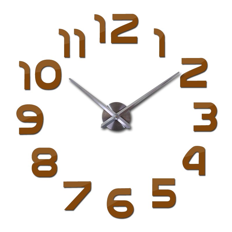 Grande orologio da parete in acrilico 3D | Modern Time Display - Aggiunge un design elegante e profondità al tuo spazio - Cioccolato - wall clocks - Concept Palermo