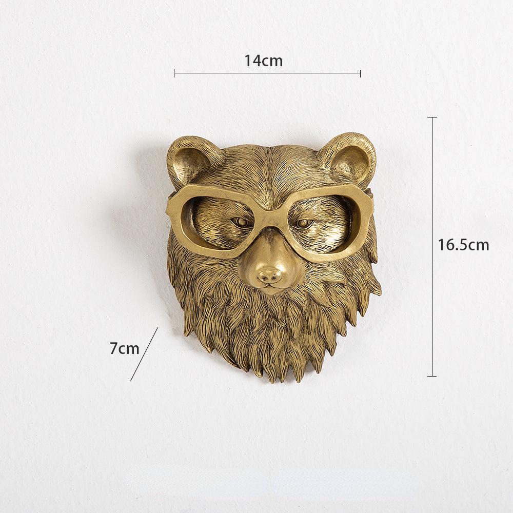 Frankie la testa di cervo Montaggio a parete - Orso - home home decor - Concept Palermo