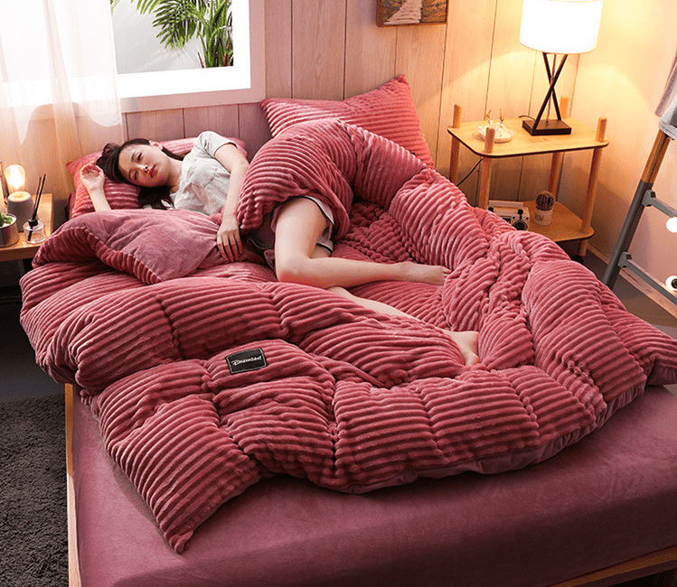 Vera - Morbido e caldo piumone invernale - Rosa - Bedding Bedroom Blankets Duvet Duvetcover Home Interior new_for_google Pillow Populair-tag - Concept Palermo