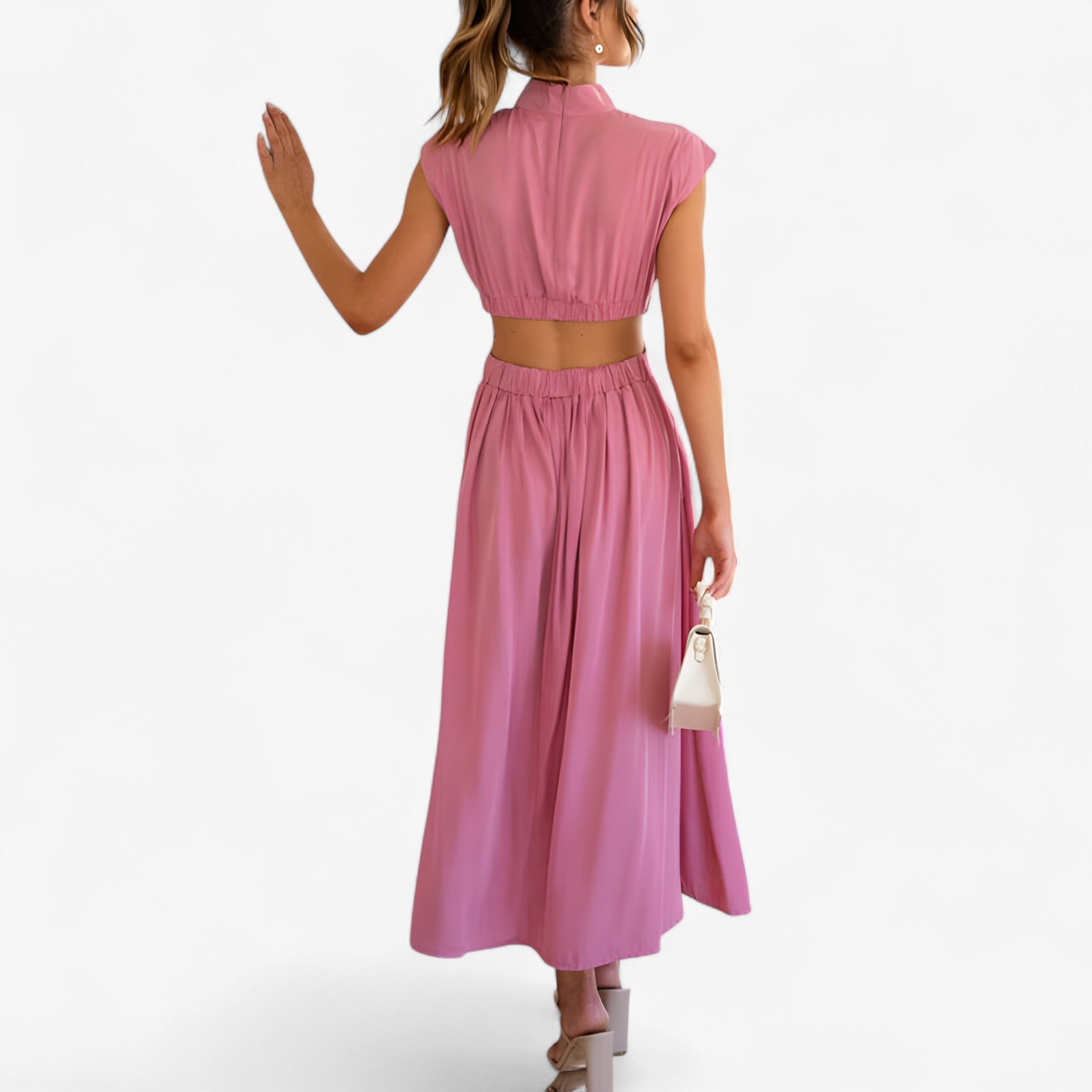 Elena | Elegante Vestito con Scollo Alto - - - Concept Palermo