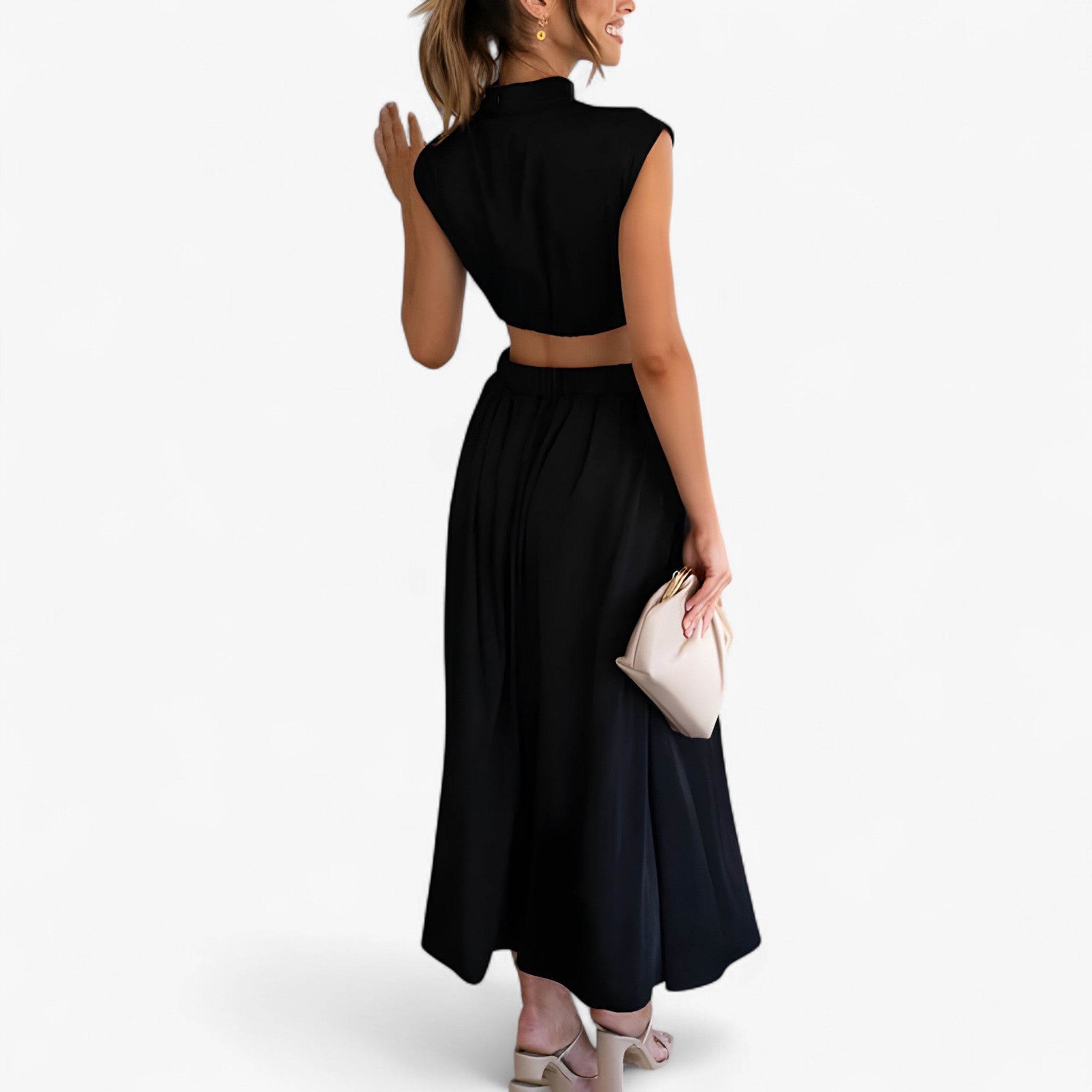 Elena | Elegante Vestito con Scollo Alto - - - Concept Palermo
