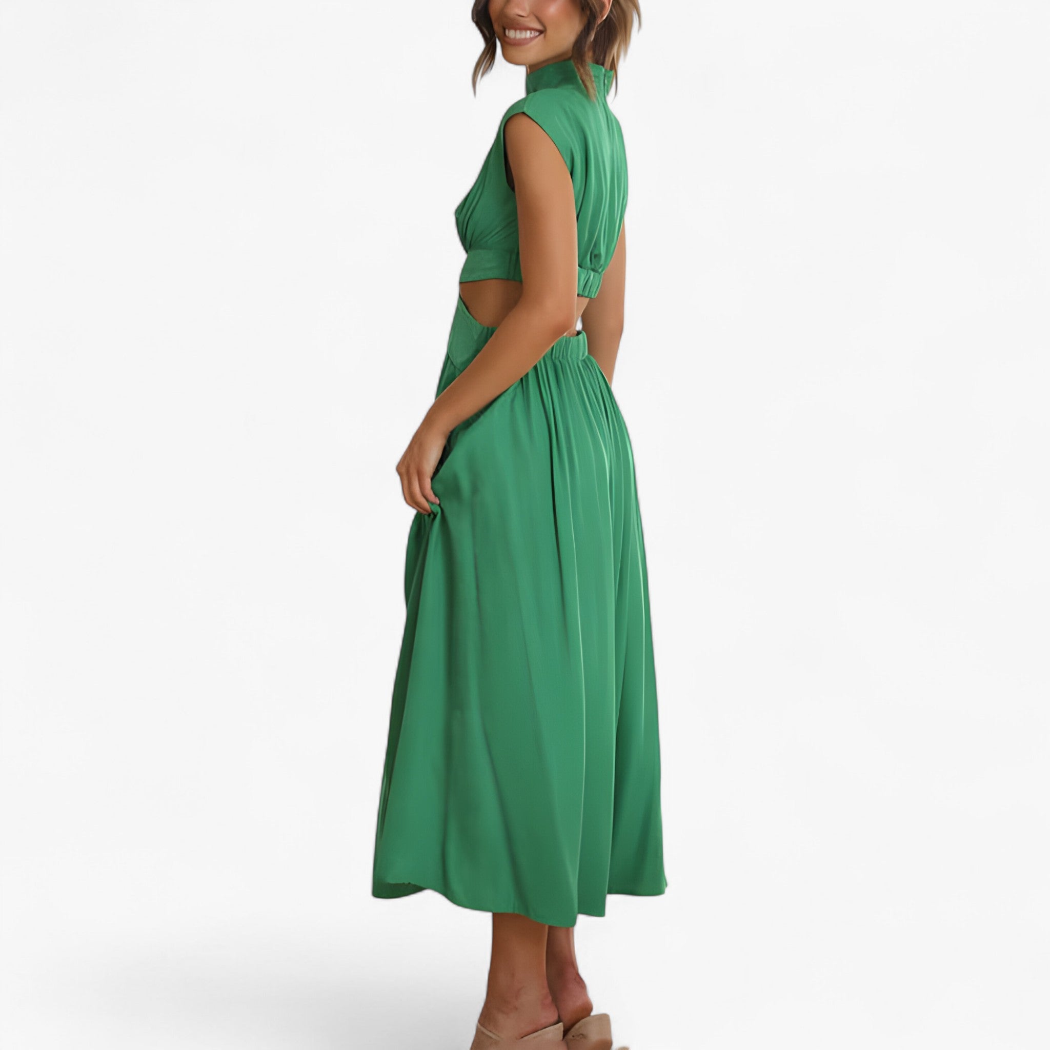 Elena | Elegante Vestito con Scollo Alto - - - Concept Palermo