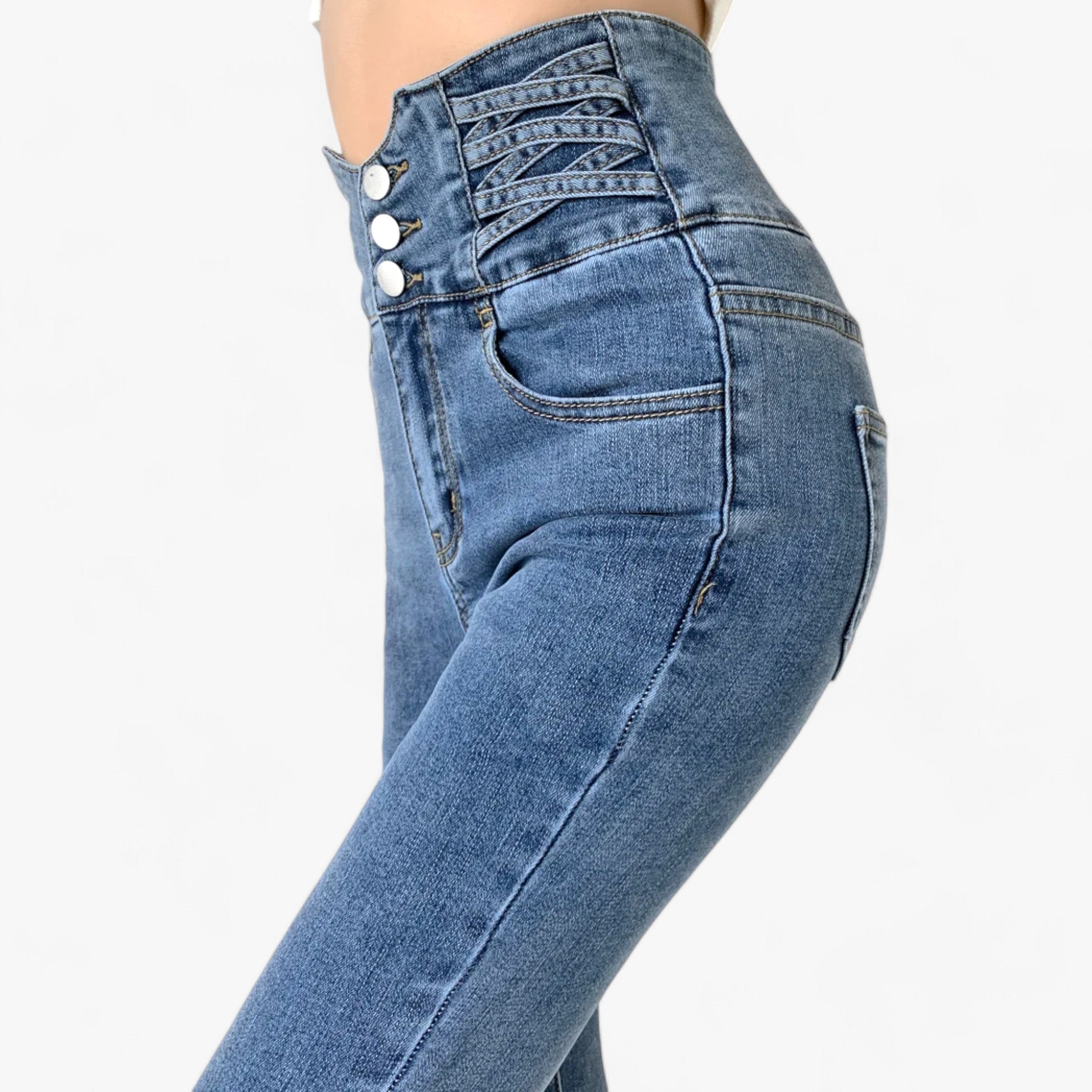 Nina | Jeans skinny a matita - Elastico sottile per una vestibilità più snella - - pants pants for women Pants women women pants - Concept Palermo