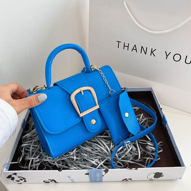 Borsa da donna con portamonete - Blu - bag bags felgele handtas festival tas dames festival tasje Handbag Handtas oranje handtas Shoulder Bags tas witte handtas Women's handbags zwarte handtas - Concept Palermo