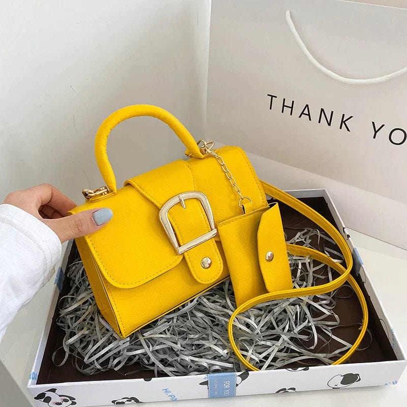 Borsa da donna con portamonete - Giallo - bag bags felgele handtas festival tas dames festival tasje Handbag Handtas oranje handtas Shoulder Bags tas witte handtas Women's handbags zwarte handtas - Concept Palermo