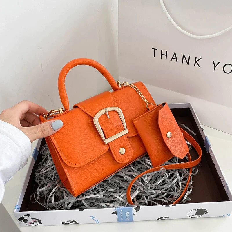 Borsa da donna con portamonete - Arancia - bag bags felgele handtas festival tas dames festival tasje Handbag Handtas oranje handtas Shoulder Bags tas witte handtas Women's handbags zwarte handtas - Concept Palermo