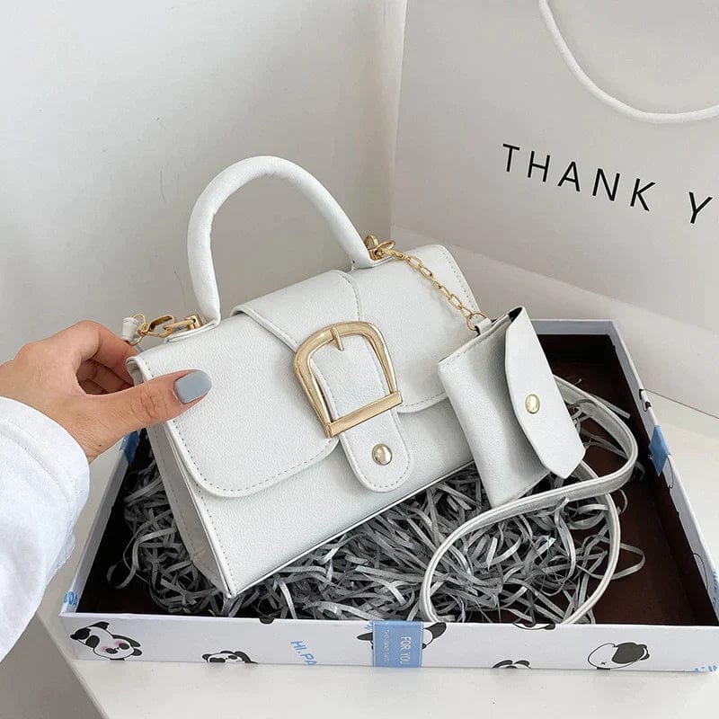 Borsa da donna con portamonete - Bianco - bag bags felgele handtas festival tas dames festival tasje Handbag Handtas oranje handtas Shoulder Bags tas witte handtas Women's handbags zwarte handtas - Concept Palermo