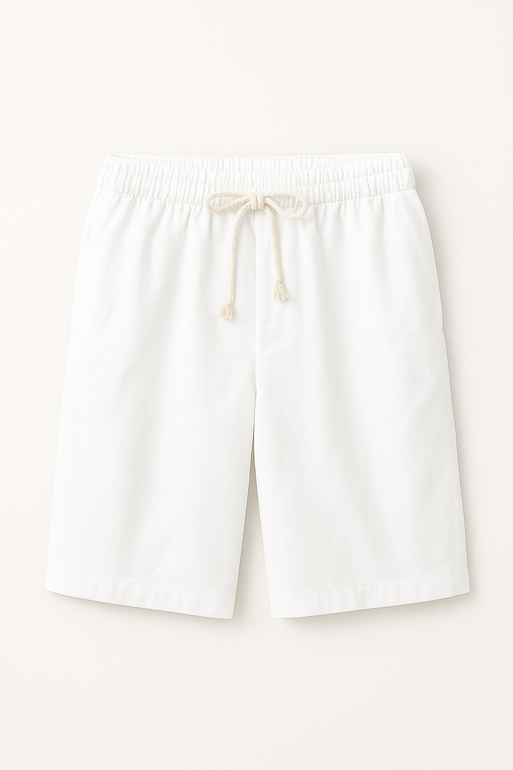 Aiden| Pantaloncini estivi leggeri in lino con coulisse - bianco - short shorts for men - Concept Palermo