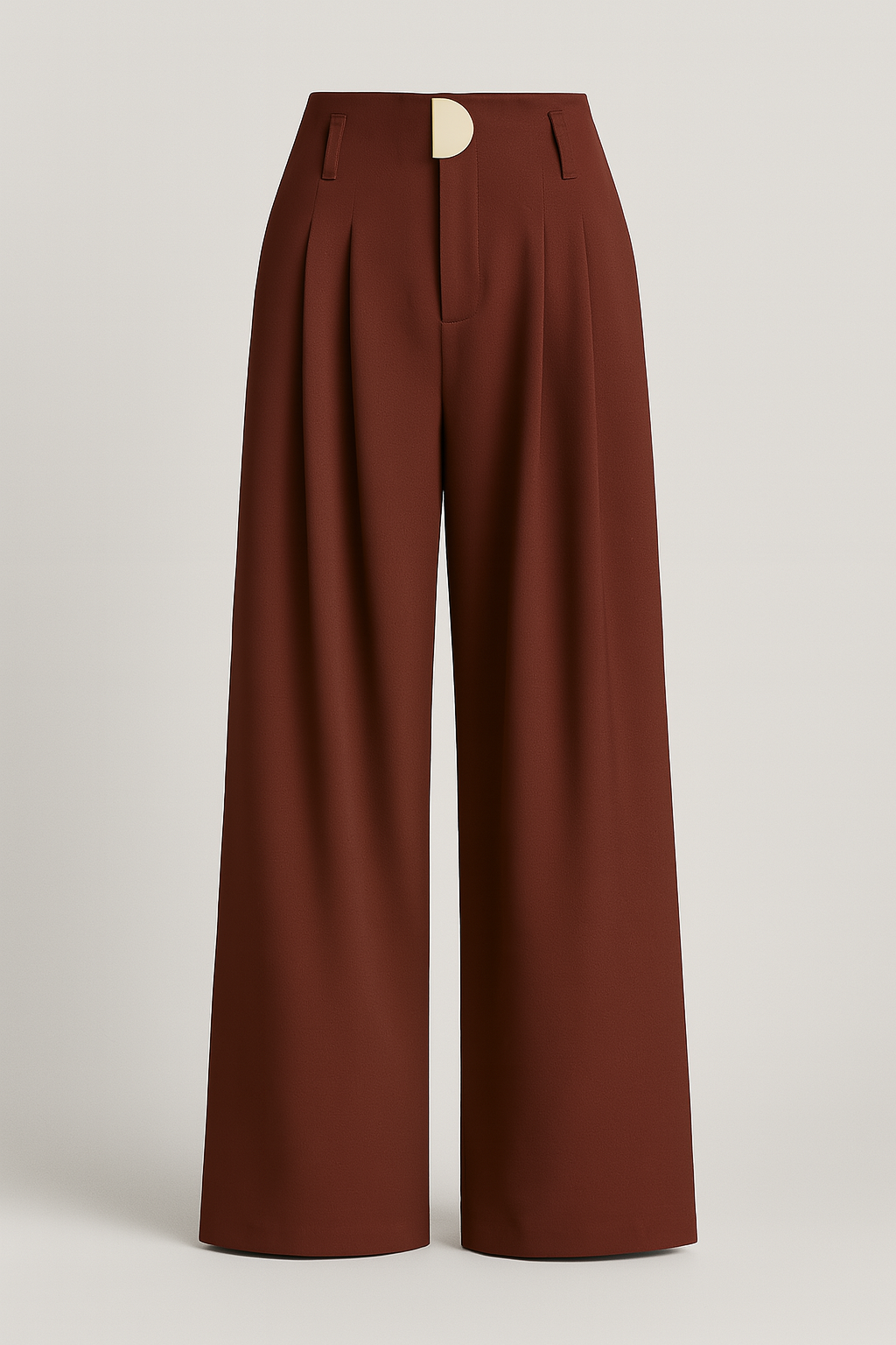 Lana | Pantaloni femminili a vita alta con pieghe - vino rosso - fashion modern women's fashion WOMEN womens fashion - Concept Palermo