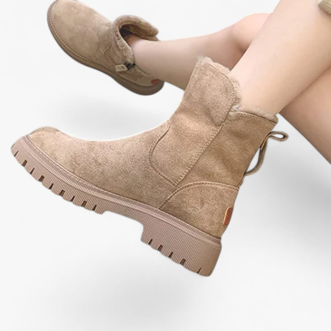 Alice | Stivali invernali in pelle scamosciata – Foderati in pelliccia sintetica, comodi - - 1209 Damen invierno Schuhe Damen - Concept Palermo