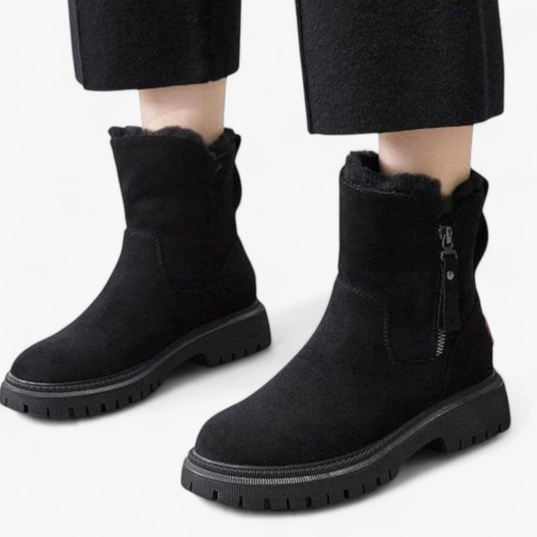 Alice | Stivali invernali in pelle scamosciata – Foderati in pelliccia sintetica, comodi - - 1209 Damen invierno Schuhe Damen - Concept Palermo