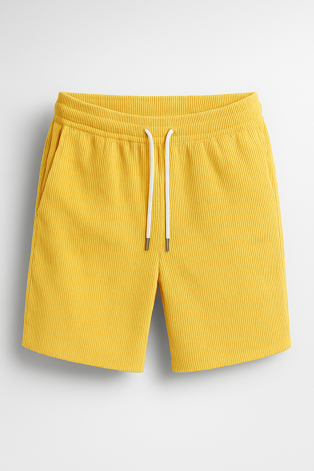 Milanie | Pantaloncini casual in velluto con coulisse - Giallo - short Summer shorts - Concept Palermo