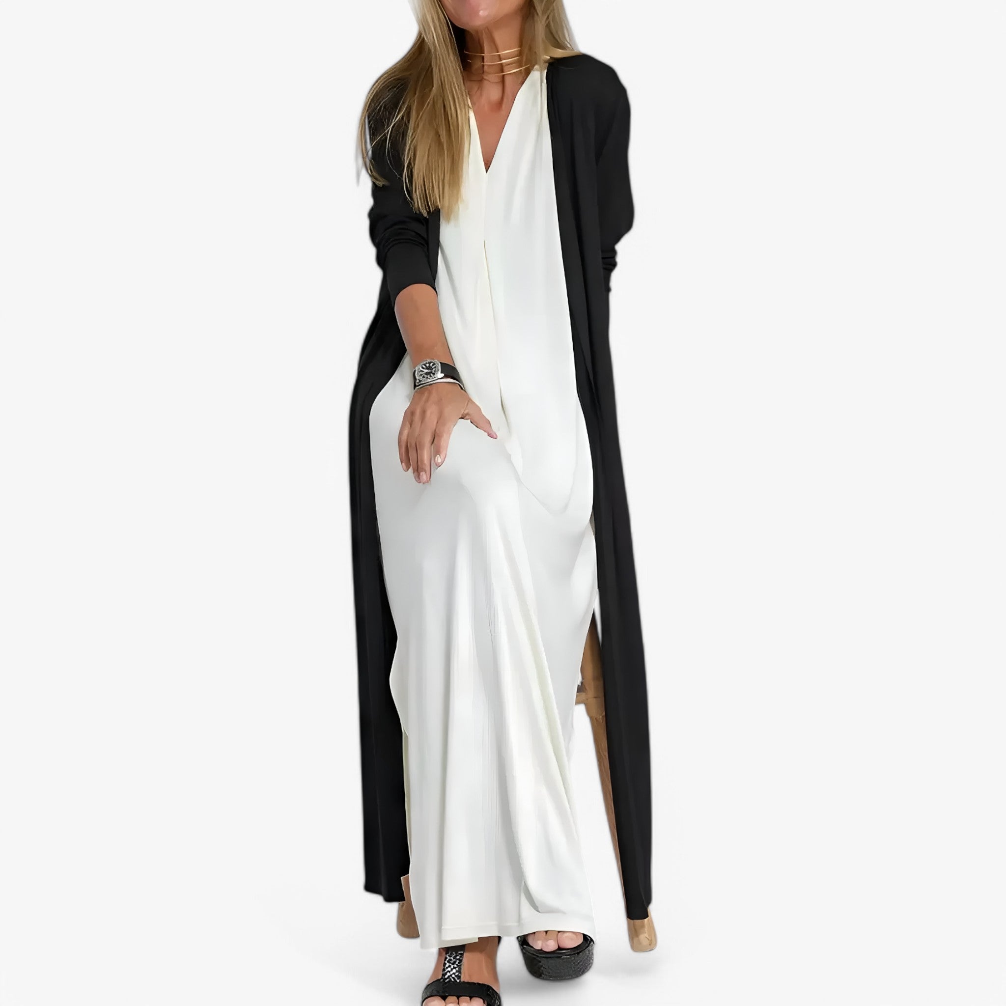 Helen | Abito lungo con cardigan in omaggio - Chic e confortevole - - - Concept Palermo