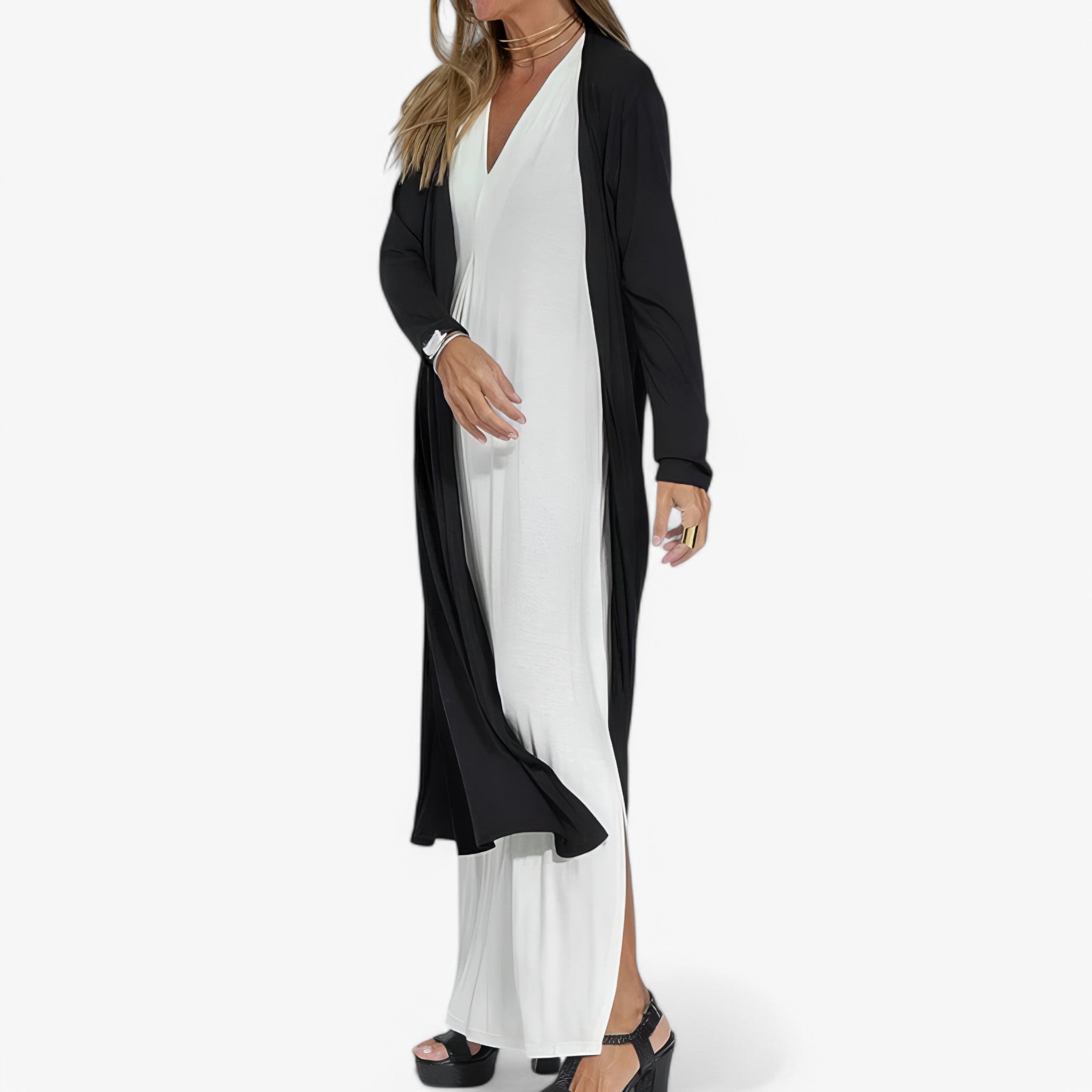 Helen | Abito lungo con cardigan in omaggio - Chic e confortevole - - - Concept Palermo