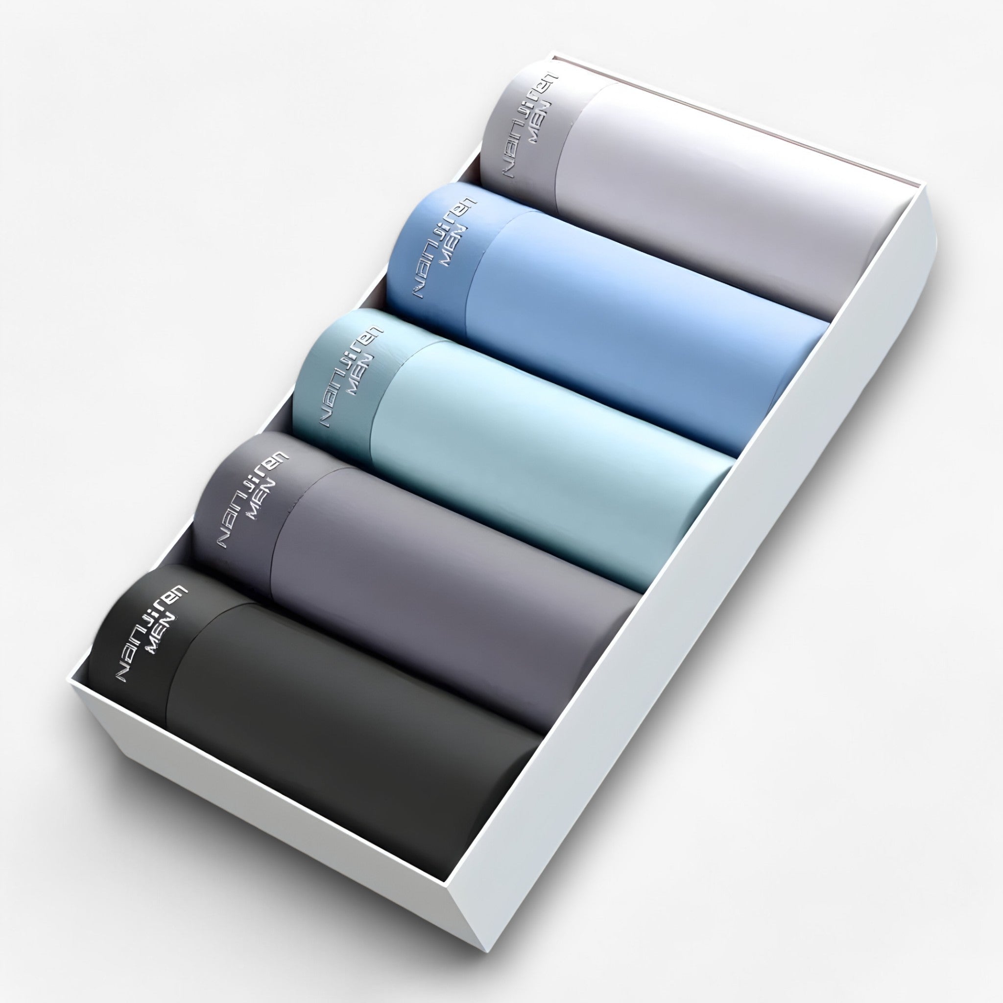 Leo | Slip da uomo - Traspirante e senza cuciture (5+5 gratis) - Nero-grigio-verde-azzurro chiaro-grigio chiaro - Zeer aanbevolen-tag - Concept Palermo