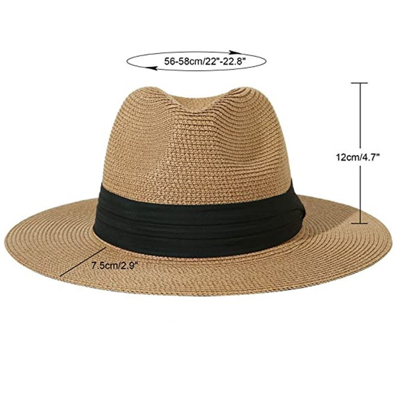 Cappello di paglia panamense - - hat Hat for girls Sun Hats women hat - Concept Palermo