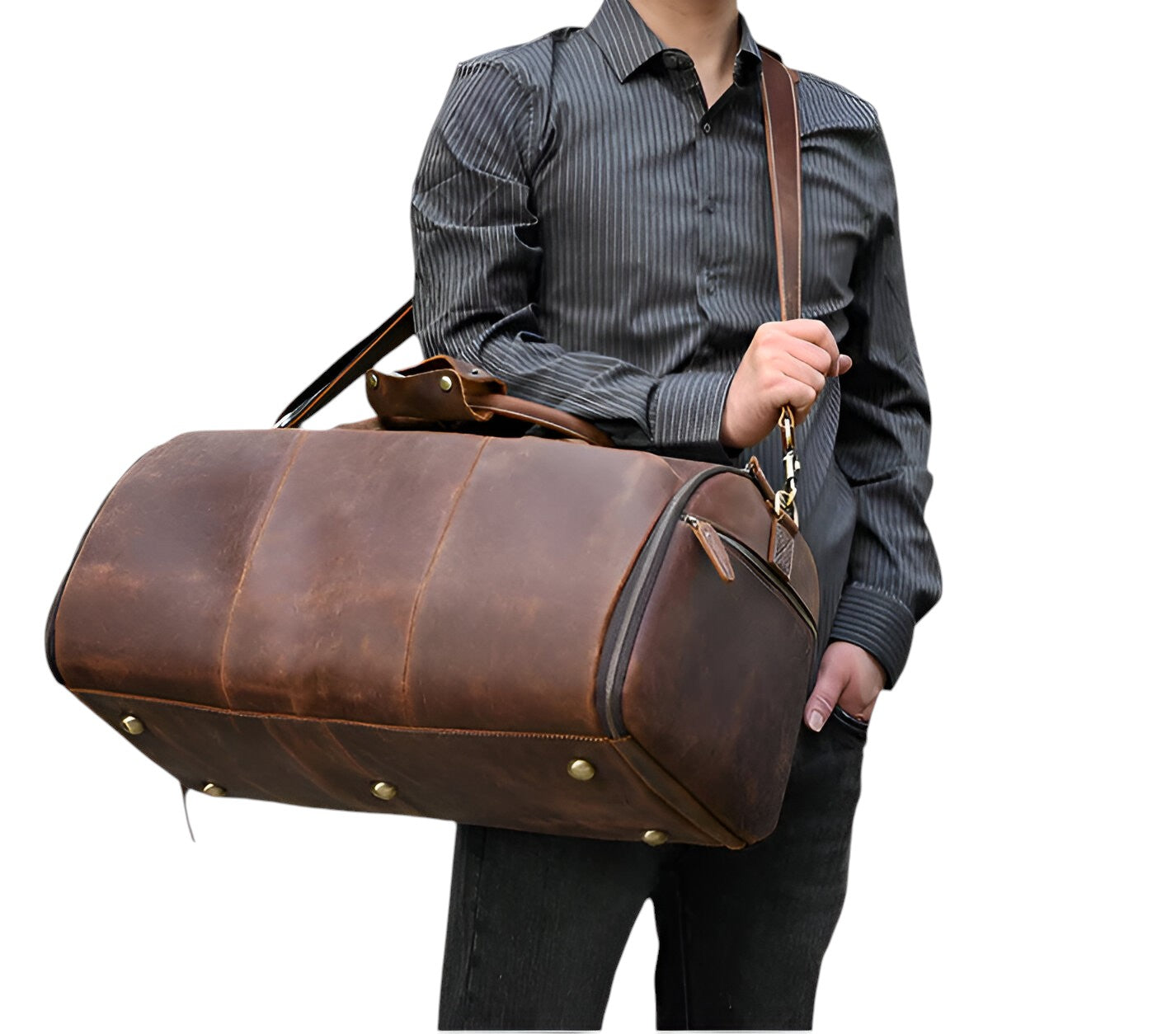 Lorenzo | Borsa da Viaggio in Pelle Piena di Alta Qualità - - - Concept Palermo