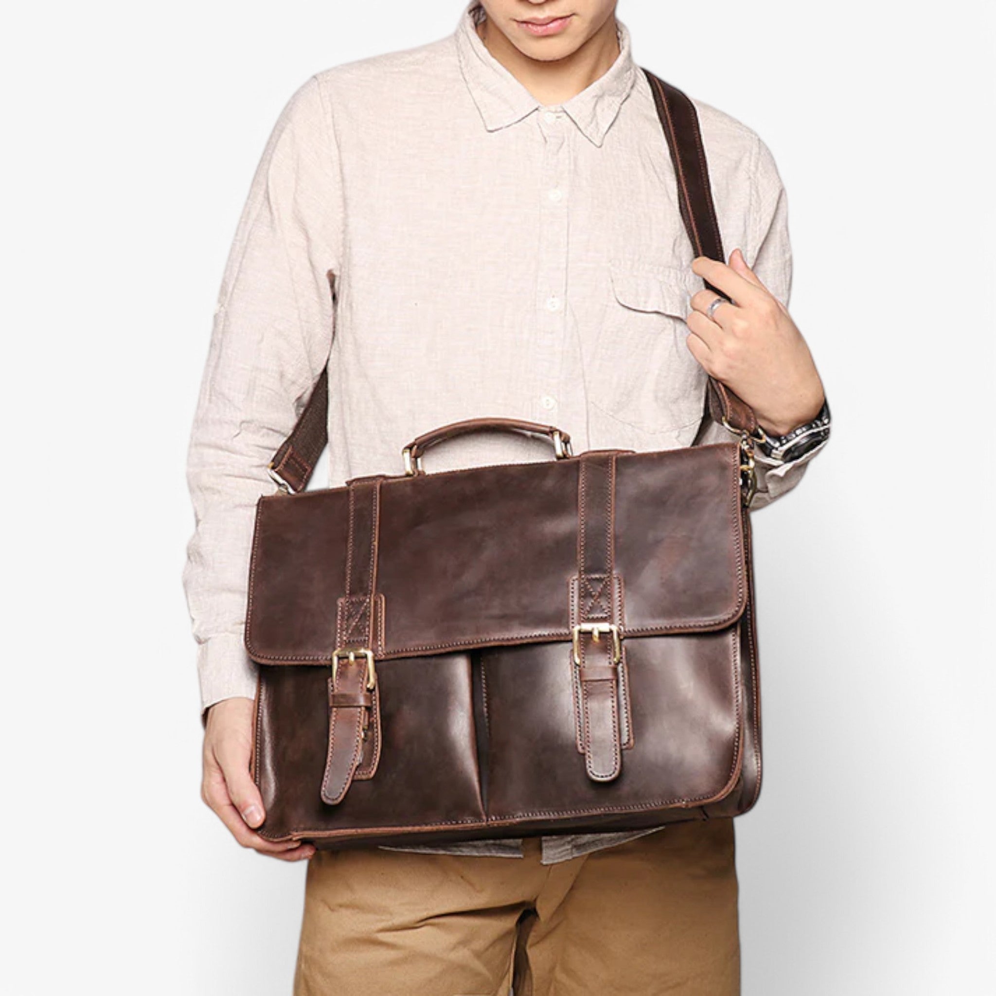 Matteo | Elegante Borsa Ventiquattrore in Pelle - - - Concept Palermo