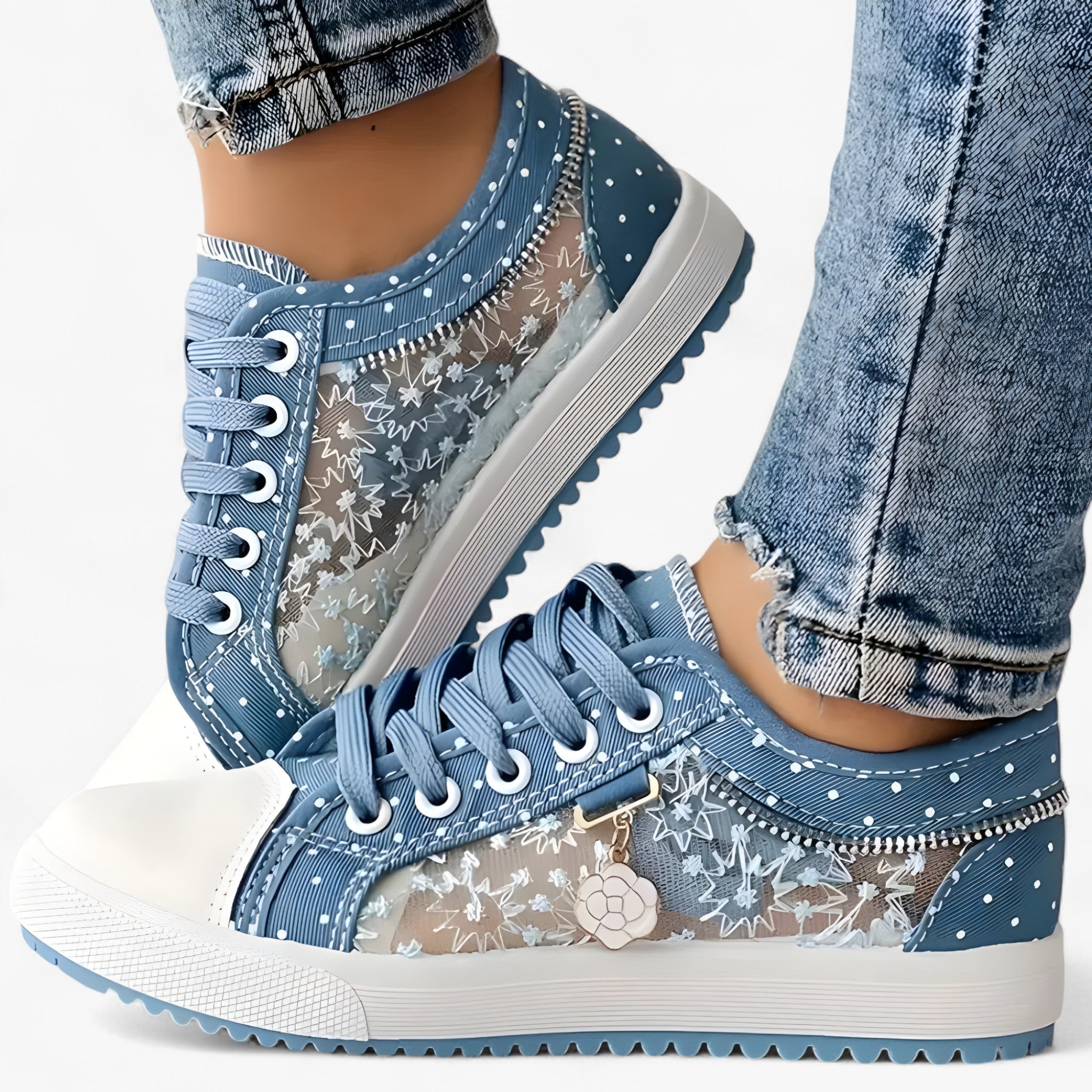 Carla | Sneakers Ortodèdiche Comode - Azzurro (Quasi esaurito) - Boots & Shoes Orthopedic Footwear woman - Concept Palermo