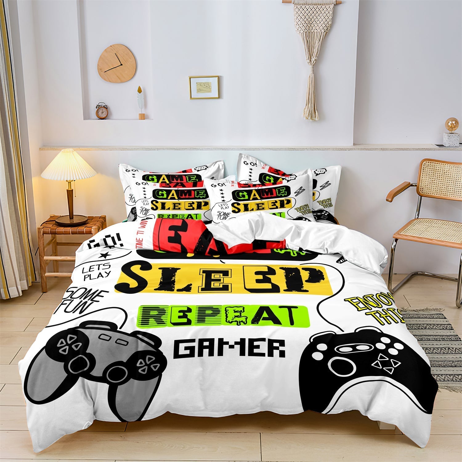 CoolCovers - Set copripiumino per bambini Gamer | Adolescente | Cameretta - EU King - bed sheets Bedding bedsheets - Concept Palermo