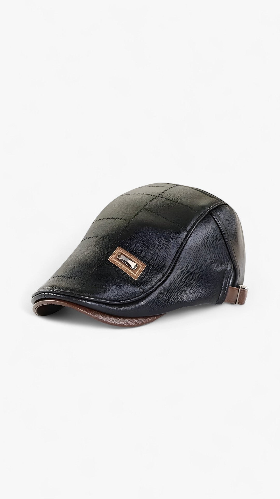 FlatCap™ - Cappello retrò da uomo in pelle (1+1 GRATIS) - Nero - 1+1 GRATIS beret caps FlatCap™ mens cap Retro - Concept Palermo