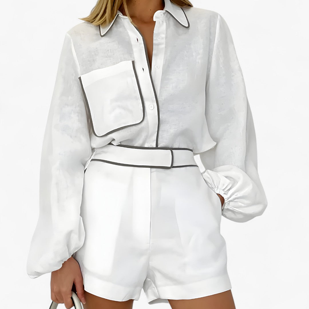 Natalia | Completo lino bianco - - Complete Outfit - Concept Palermo